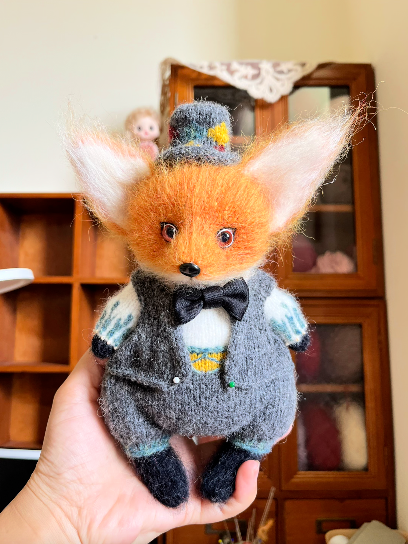 DIY Knitted Big Ears Little Fox 5 Inch