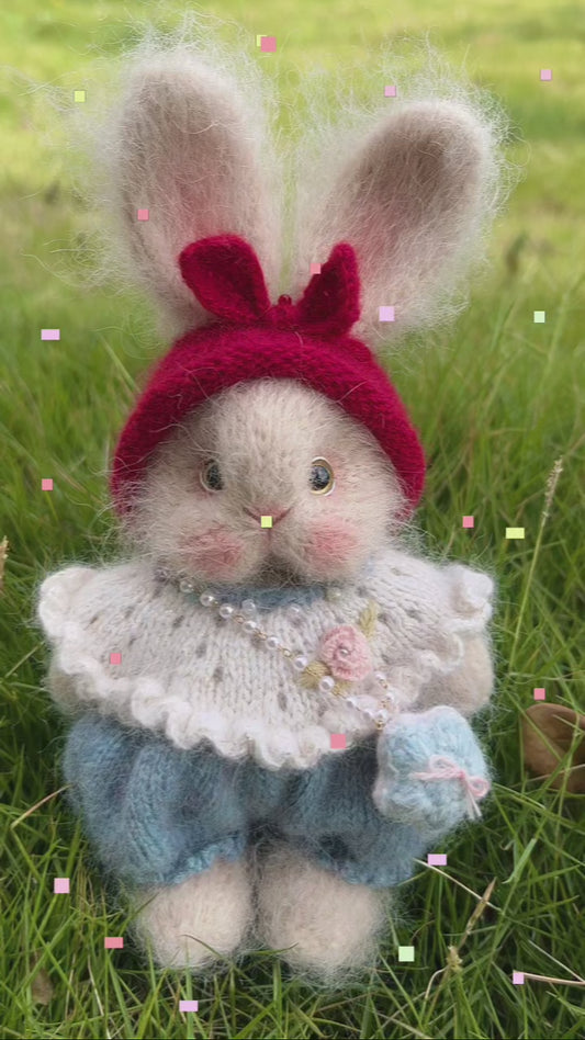 DIY Knitted Little Red Riding Hood Cute Rabbit 5 Inch